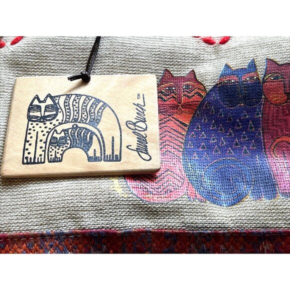 Laurel Burch Cotton Cat Purse Sun N' Sand Spirit Cats - Picture 4 of 13